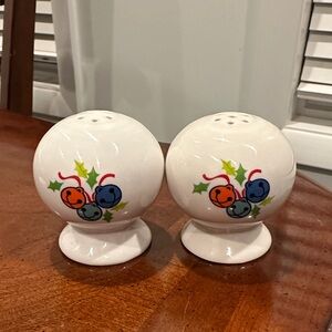Fiesta White Jingle Bells Salt and Pepper Shakers